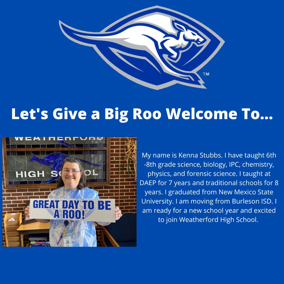 WHS_Roos's tweet photo. It's a great day to be a Roo! 🦘💙@weatherfordisd #RooNation #BeARoo #RoosRising https://t.co/JI0viQgIvY