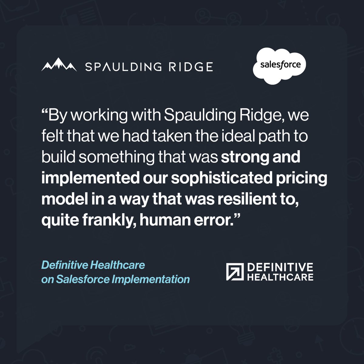 We play to our strengths and strive to supersede our clients’ expectations. It’s a core part of what makes us a successful advisory and implementation firm. We’ve been a 
Salesforce Partner since our founding in 2018 and we stand by this best-in-cloud software. #salesforce