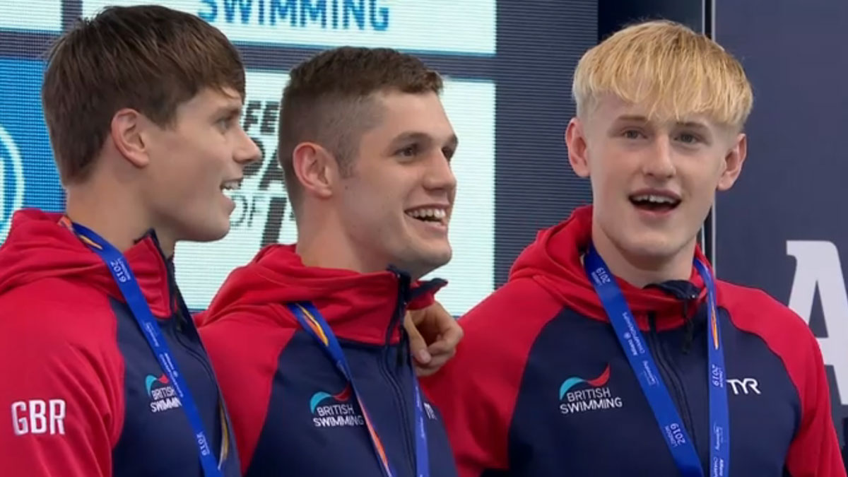 Swim England (@swim_england) on Twitter photo Great effort!
The <a href="/TeamEngland/">Team England</a> trio of <a href="/Jcatchpole123/">Jordan Catchpole MBE</a>, <a href="/ReeceyDunn/">Reece Dunn</a> and <a href="/thomasbhamer/">Tom Hamer</a> finish just outside the podium in the Men's 200m Freestyle S14 final!
They finished in fourth, fifth and sixth respectively 👏
#B2022 | #PartofthePride | #BringItHome | #InspiredToTry Great effort!
The <a href="/TeamEngland/">Team England</a> trio of <a href="/Jcatchpole123/">Jordan Catchpole MBE</a>, <a href="/ReeceyDunn/">Reece Dunn</a> and <a href="/thomasbhamer/">Tom Hamer</a> finish just outside the podium in the Men's 200m Freestyle S14 final!
They finished in fourth, fifth and sixth respectively 👏
#B2022 | #PartofthePride | #BringItHome | #InspiredToTry