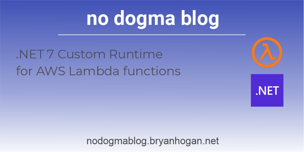 bryanjhogan's tweet image. Did you know that you can run .NET 7 on AWS Lambda!
nodogmablog.bryanhogan.net/2022/08/dotnet…
#dotnet #dotnetonaws