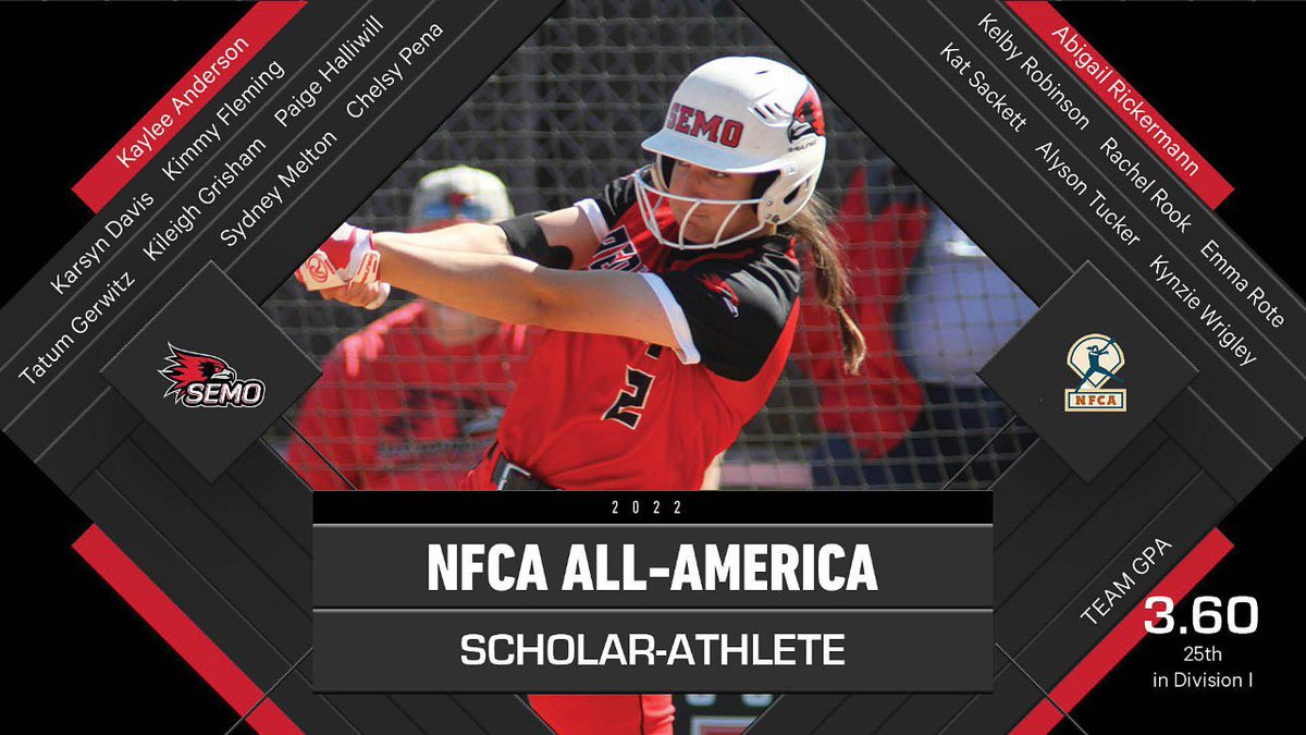 SEMO  🥎15 NFCA All America Scholar-Athletes!TEAM GPA of 3.6! WINNING On &amp; Off Field!!!