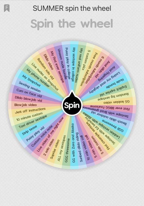 new SPIN THE WHEEL for my onlyfans subscribers😈 sub to win all these prizes! https://t.co/kqp0W59rAq