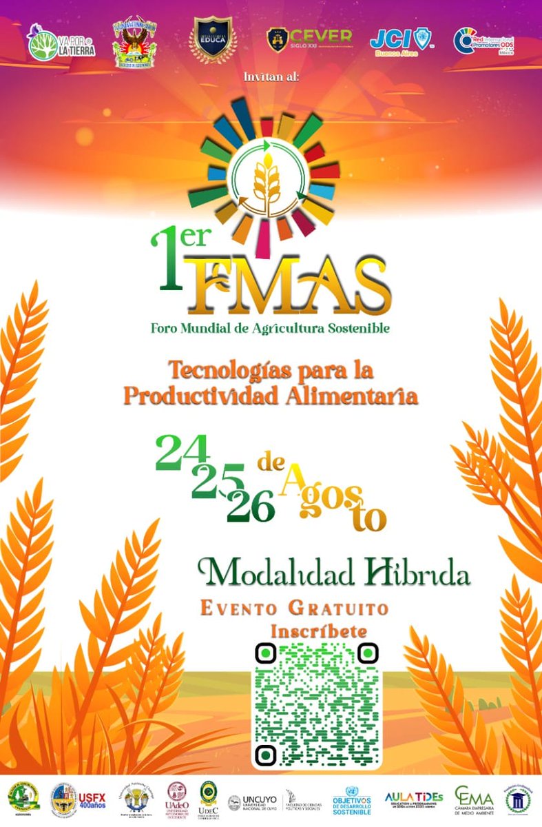1° Foro Mundial de Agricultura Sostenible

La agricultura sostenible es una herramienta clave contra el hambre y el cambio climático.  

Registro: bit.ly/ASostenible 

Conoce más sobre nuestros panelistas en: bit.ly/ForoApanel