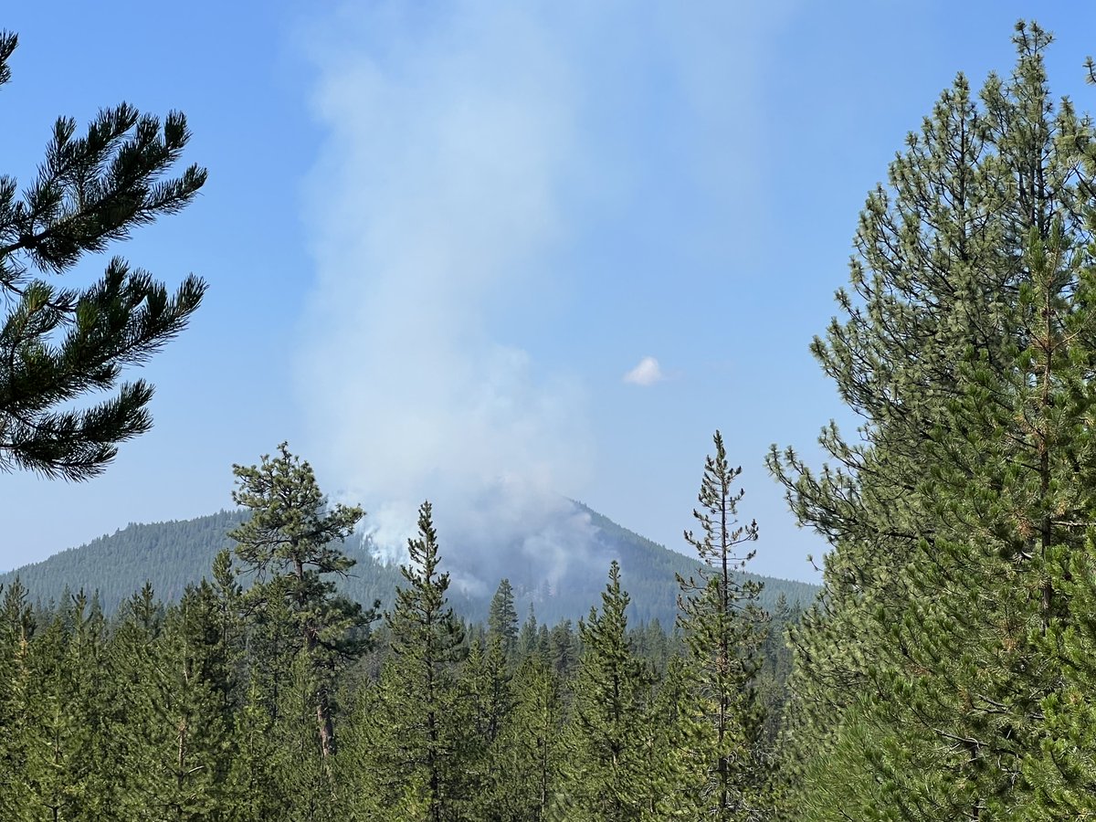 CentralORFire's tweet photo. 🔥 Update: Incident 537 has been named the #GreenButteFire. It is burning on Green Butte on the @DesNatlForest. Fire activity is increasing, size is ~20 acres &amp; growing. 3 crews, 4 engines, 1 water tender, 2 SEATs &amp; 1 VLAT are on scene, 2 more crews were ordered. 0% containment. https://t.co/eUUsuugYQP