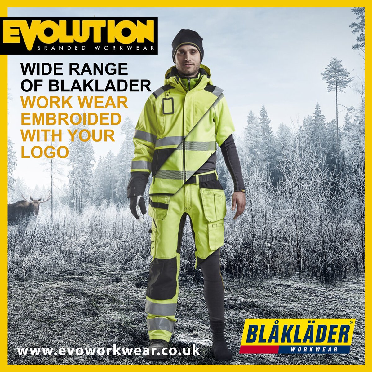 Visit our website for the best range of Blaklader work wear which we add any brand/logo with our custom, high quality embroidery. Visit evoworkwear.co.uk #workwear #construction #builder #groundworks #electrician #scaffolding #scaffolder #checkatrade #mybuilder