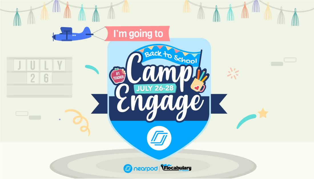 nearpod's tweet photo. Thank you to everyone who joined us for #CampEngage last week! We're still thinking about the incredible time we had with you all! 🌟

Weren't able to make it? No worries! ✨ Check out recordings of the sessions and earn PD credit up until August 10th: https://t.co/fDnOuGN9Tf 🎉 https://t.co/7gwWf5C6Y0