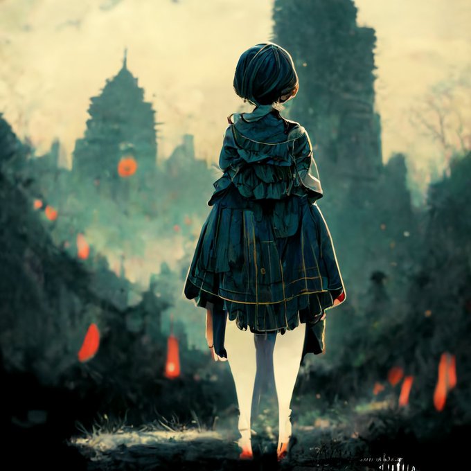 AIに頼み「日本風のダークソウルで萌えアニメでスタイリッシュ」とかで作ってみる 