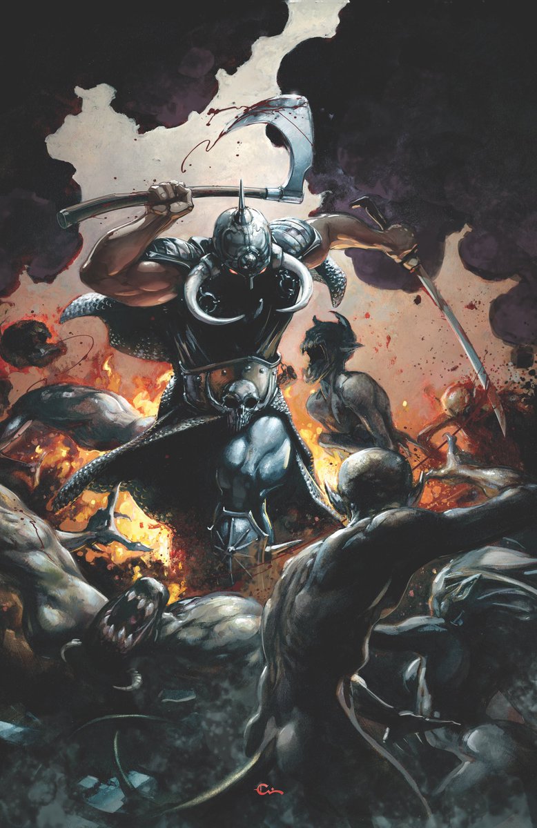 blackflagcomics's tweet photo. Are you getting excited?!?!
We sure are!!!! 
C2E2 is this week and we are ready!!! 
The is the first of many exclusives coming at you this weekend!!! 
Metal Cover Death Dealer #1 Clayton Crain limited to 200 copies worldwide. https://t.co/bgmwZldDy3