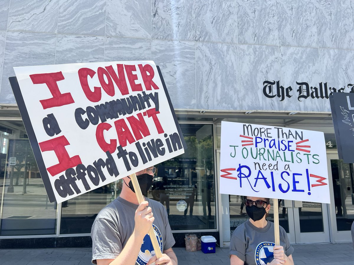 It’s a good day to be picketing for better pay! <a href="/DallasNewsGuild/">Dallas News Guild 🌟</a>