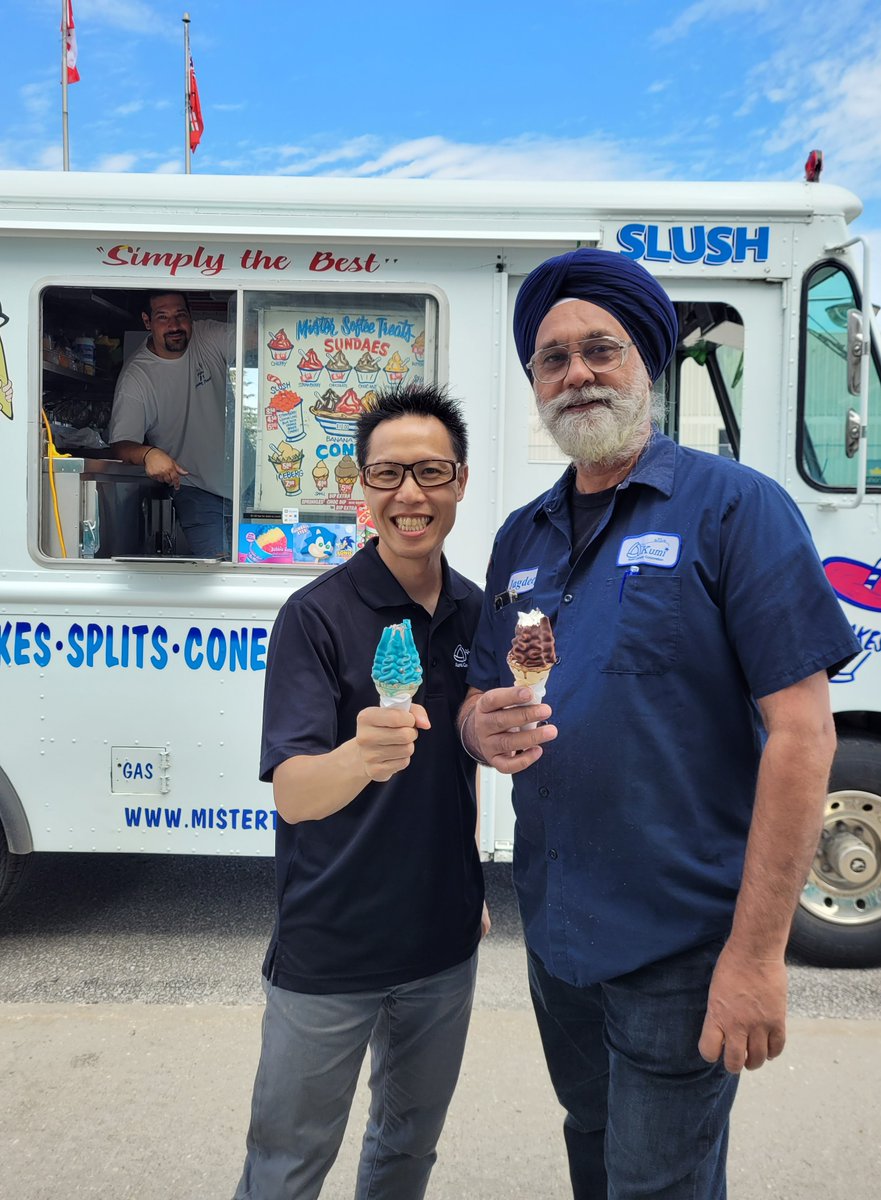 CanadaKumi's tweet photo. A huge thank you goes out to Mister Treats for spending the day at Kumi Canada Corporation! 🍦

#simplythebest #bradford #icecream #countyofsimcoe #automotive #manufacturing https://t.co/NpZpCYnZ7o