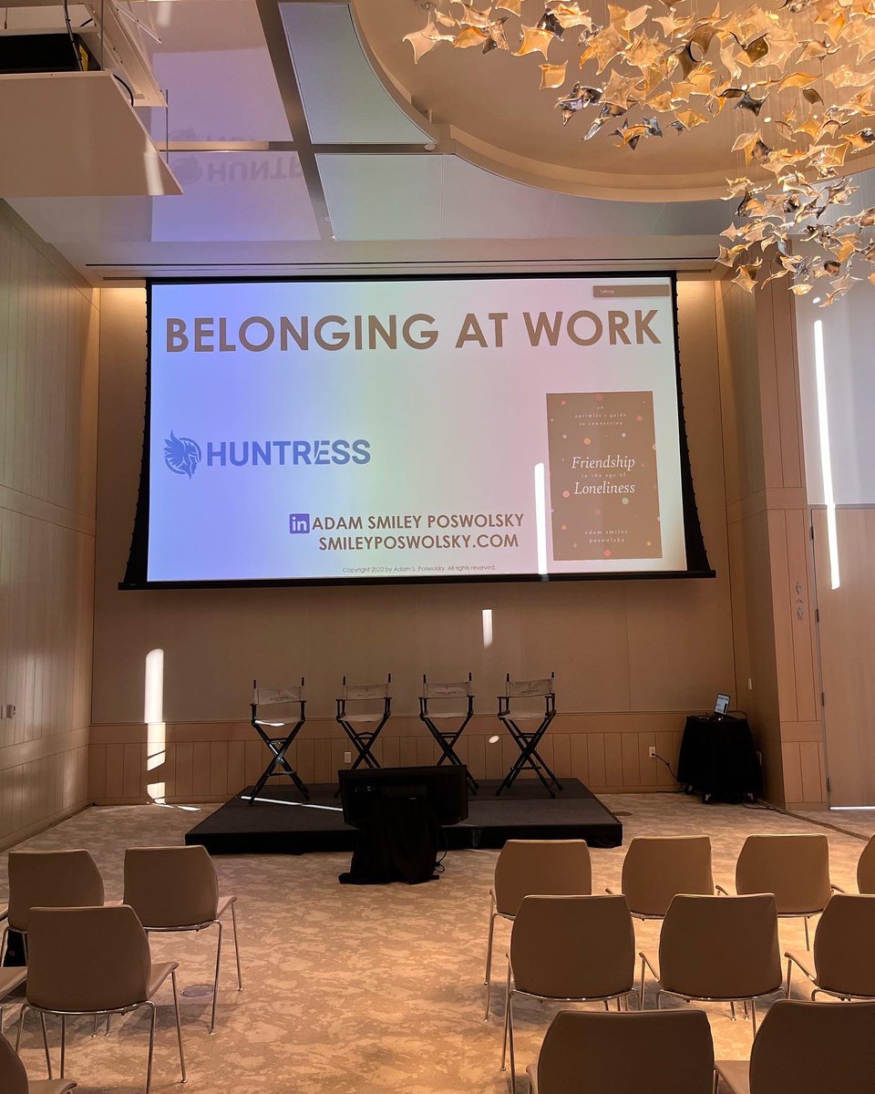 I gave a keynote today on Belonging at Work at the @HuntressLabs employee Summit. Thank you for having me, Huntress! 

#belonging #belongingatwork #cybersecurity #keynotespeaker