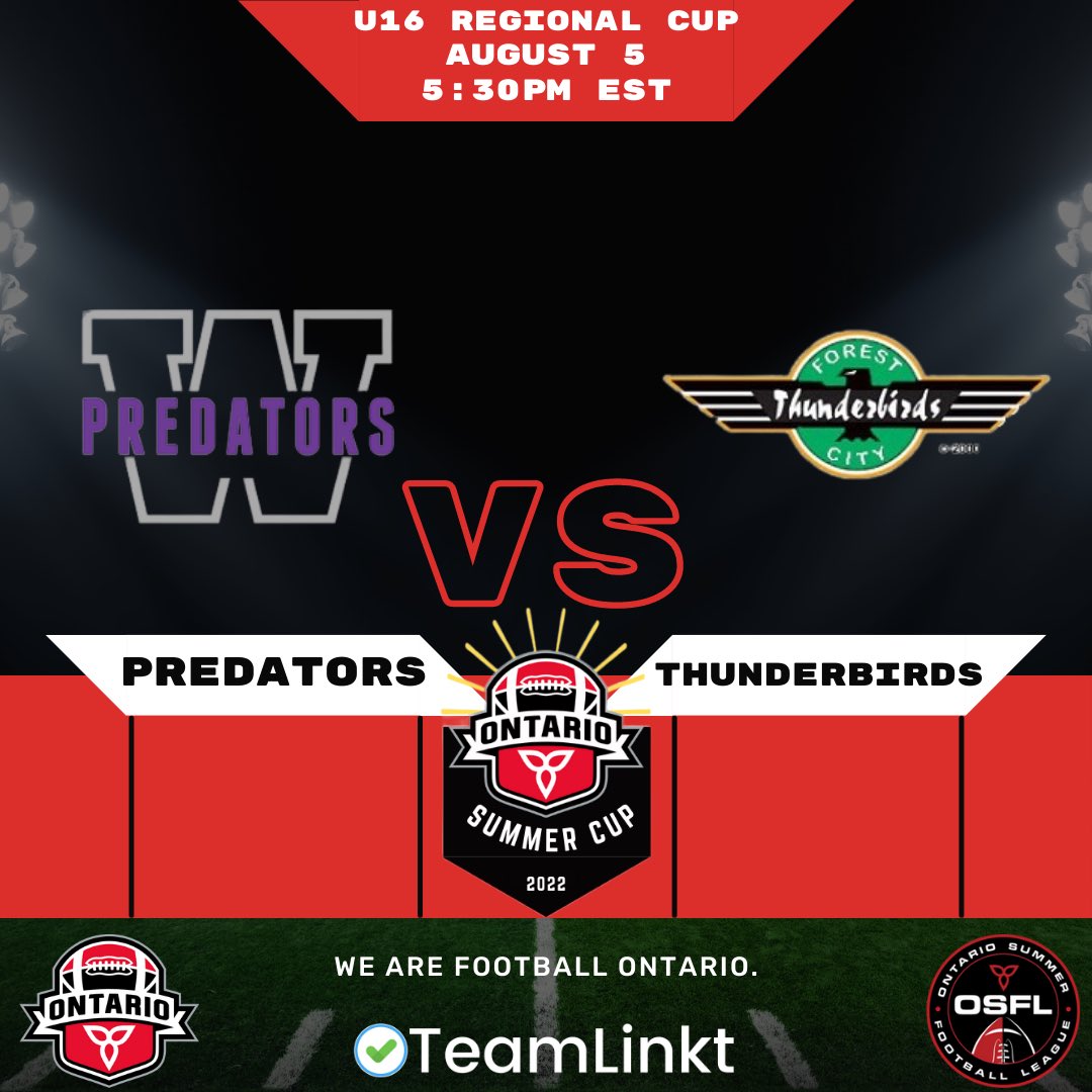 The U16 2022 Summer Cup Schedule Is Locked In‼️ All the action will be held at Western University thanks to our community partners the Western Mustangs, London Beefeaters, London JR Mustangs, and the Forest City Thunderbirds! #WeAreFootballOntario #2022SummerCup