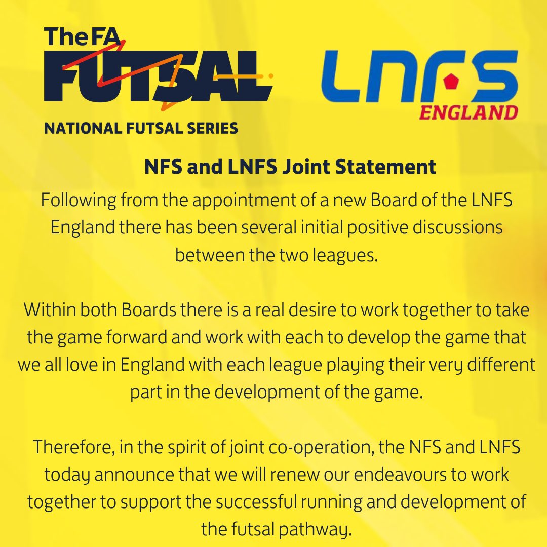 A joint statement from the NFS and LNFS.