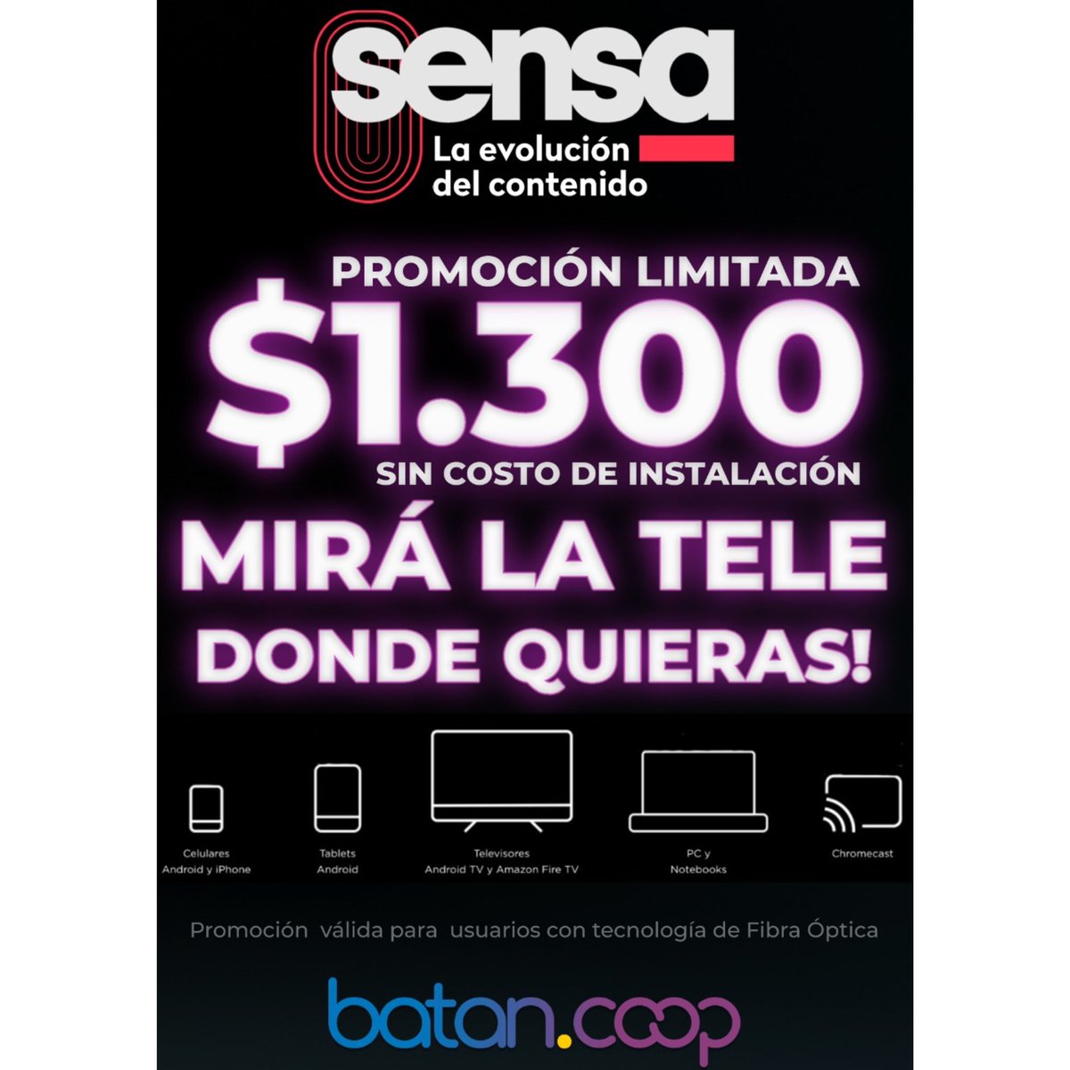 SENSA la evolución del contenido!! 📲
  Accedé a más de 100 canales de televisión EN VIVO y seis mil horas ON DEMAND a tan SOLO $1300 por 3 meses❗️❗️❗️

Consúltanos 

📱 2234643333 o 2234643010
📞 4643000/6

 <a href="/Sensaok/">Sensa</a>
