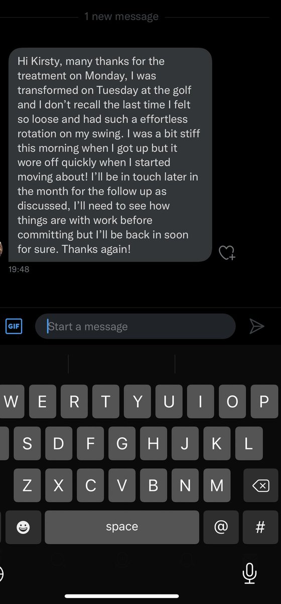 KA_Therapies's tweet photo. Calling all Golfers🏌️Feedback just in from a new client that was experiencing lower back &amp; hip pain. After one session he’s instantly felt the benefits &amp; had a great day on the golf course👏🏼
Get yourself booked in to experience the magic of @KA_Therapies 

K❣️ https://t.co/QmmPM3KrrL