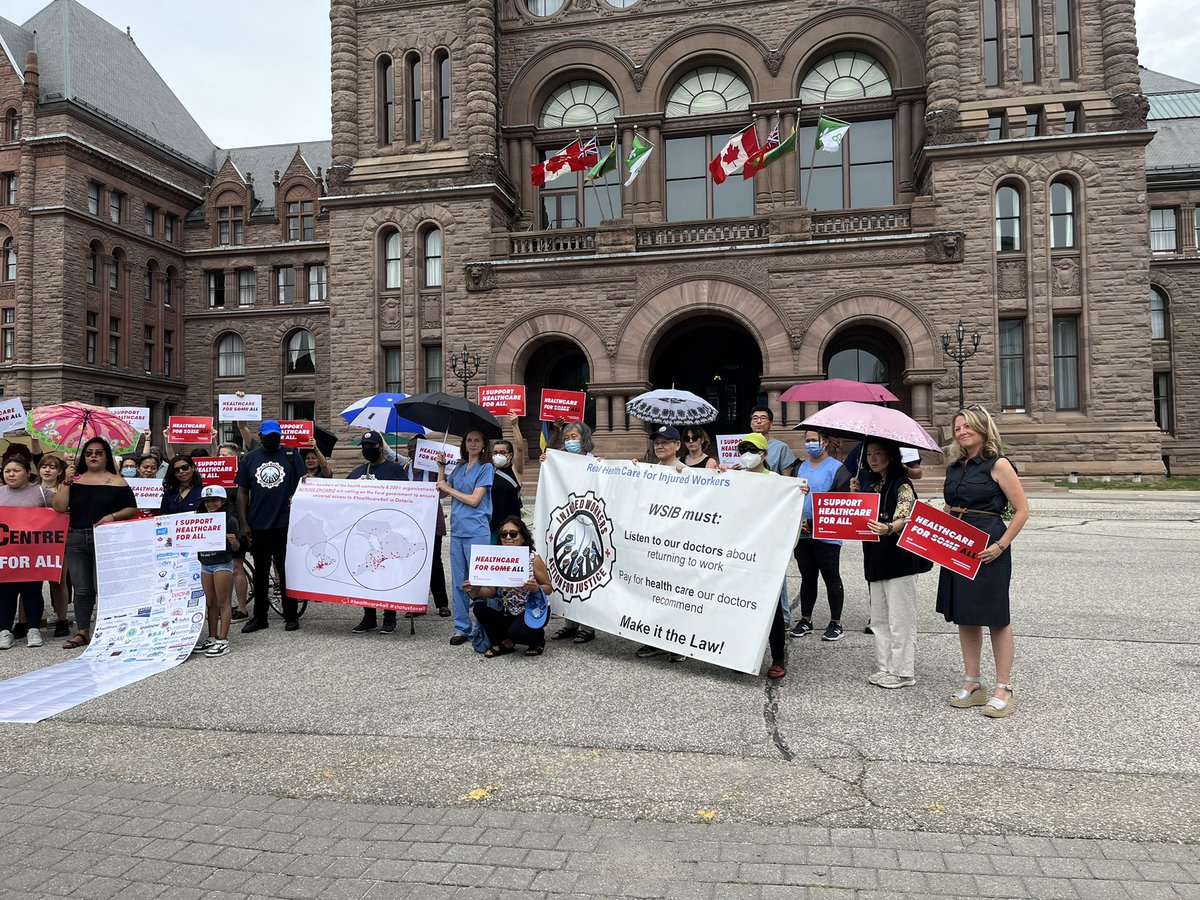 Thank you to everyone who came out to Queen’s Park today to demand #Healthcare4All. We can’t go back to a time where anyone is denied access to care because of their status. Read the letter from thousands of healthcare workers &amp; orgs: #onpoli #DavenportTO 
sites.google.com/view/healthcar…