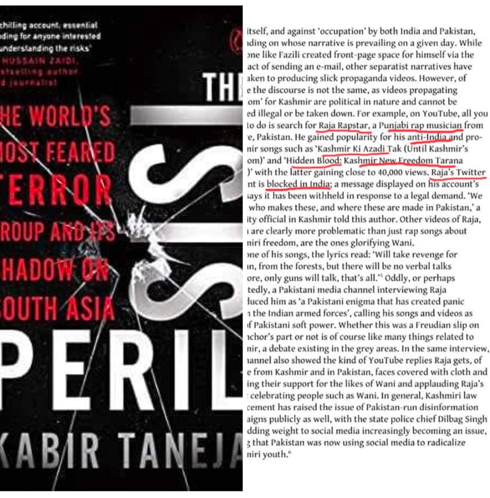 If raising the voice of the oppressed Kashmiris is terrorism, then I am proud of the honor that India has deemed it necessary to mention me in this book. #TheISISPeril #kashmir