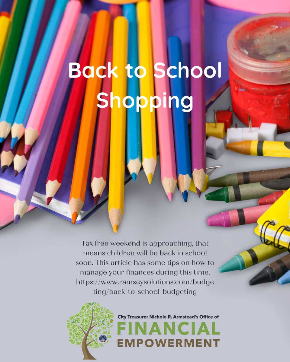 Tax free weekend is almost here, how can you prepare your finances for back to school? Look at this article for some guidance. ramseysolutions.com/budgeting/back…