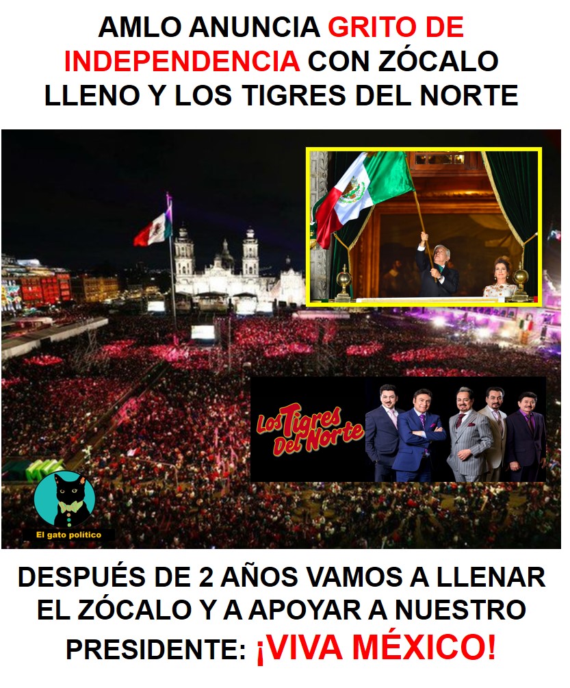 elgatopolitico_'s tweet photo. ¿Quién se suma? #VivaMéxico🇲🇽 😍😍💃🕺 👏👏
#GritoDeIndependencia #AMLO https://t.co/CbT2AxtBKM