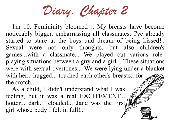 Chapter 2 will tell you how my BISEXUALITY was born #diary #nymphomaniac #bisexual https://t.co/w0KA<a href="/tag/bisexual"class="tags"><span>#bisexual</span></a><a href="/tag/diary"class="tags"><span>#diary</span></a><a href="/tag/nymphomaniac"class="tags"><span>#nymphomaniac</span></a>