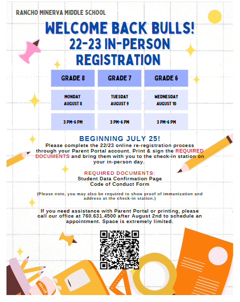RMMSbulls's tweet photo. RMMS Registration starts next week! Check out the flyers below! See you soon scholars! @VistaBlueprint #rmmsfam https://t.co/3Ic3omRh03