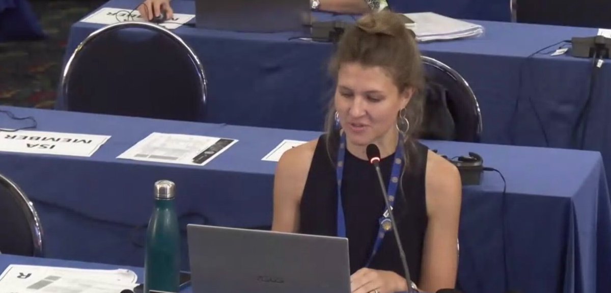DeepSeaConserve's tweet image. During today&apos;s @ISBAHQ assembly, Emma Wilson for @OceanCare - &quot;We will not be able to neatly contain the damage, or control it. #DeepSeaMining would perpetuate the same behaviours that drove us into the environmental crisis.&quot; #DefendTheDeep #KeepItInTheDeep #ISA27