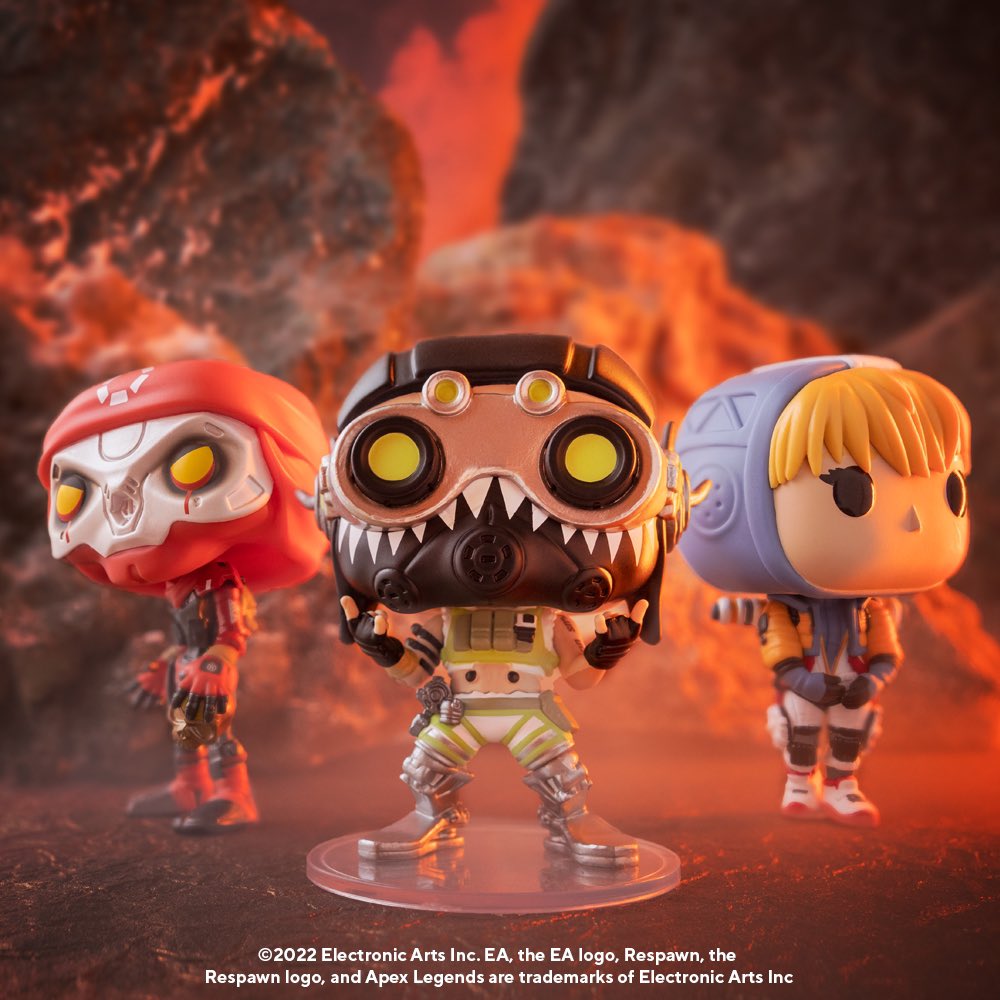 🌋Here’s a closer look at the latest Apex Legends POP!’s All 3 are now in stock, link in bio to order yours. #ApexLegends #Funko