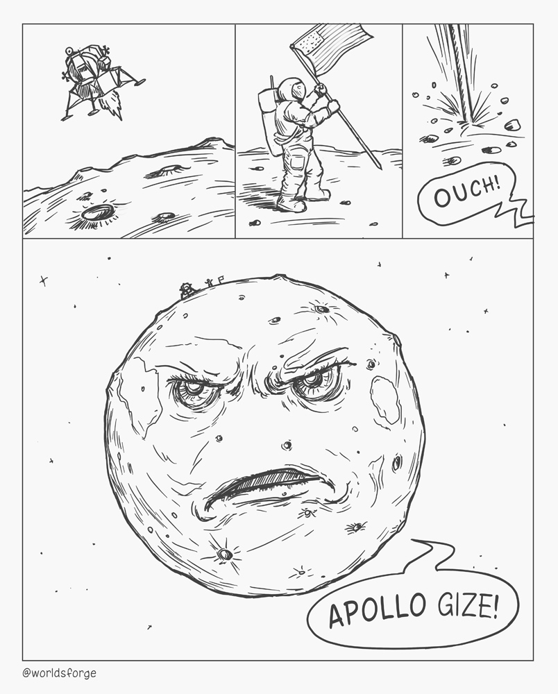 ... and that, kids, is how we named our Moon mission.
#art #digitalart  #artistsontwitter #comicstrip #moon #space #memes