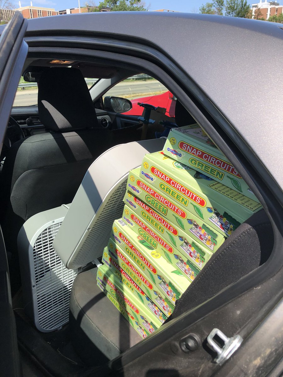 Headed to <a href="/girls_inc/">Girls Inc.</a> STEAM camp at  <a href="/GoodmanCenterWI/">@goodmancenterwi.bsky.social</a>. How many snap circuit kits and wind turbine supplies can I fit into my car? Life of an outreach coordinator!