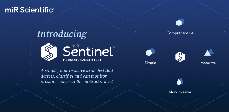 miRScientific's tweet photo. miR Scientific is thrilled to introduce miR Sentinel Prostate Cancer Test, an accurate, simple, comprehensive, and non-invasive option to help guide clinical management of men at risk of prostate cancer.  
https://t.co/Q6zZrc7R7r #prostatecancer #menshealth #urology https://t.co/DgCnGtSSdV