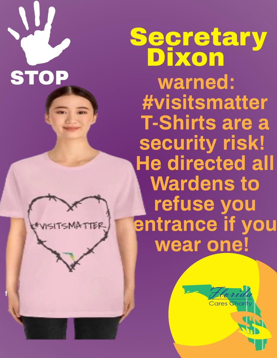 CandysFiction's tweet photo. But my shirt is a security risk…@FL_Corrections https://t.co/HHdkFdF9xt