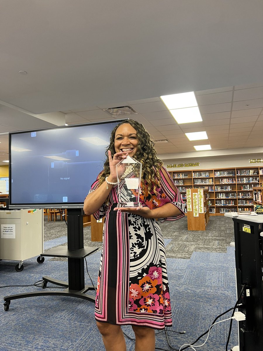 We already knew it, but now the rest of the district does, too! Congrats to @KymberlyRiceSHS , Principal of the Year!!!