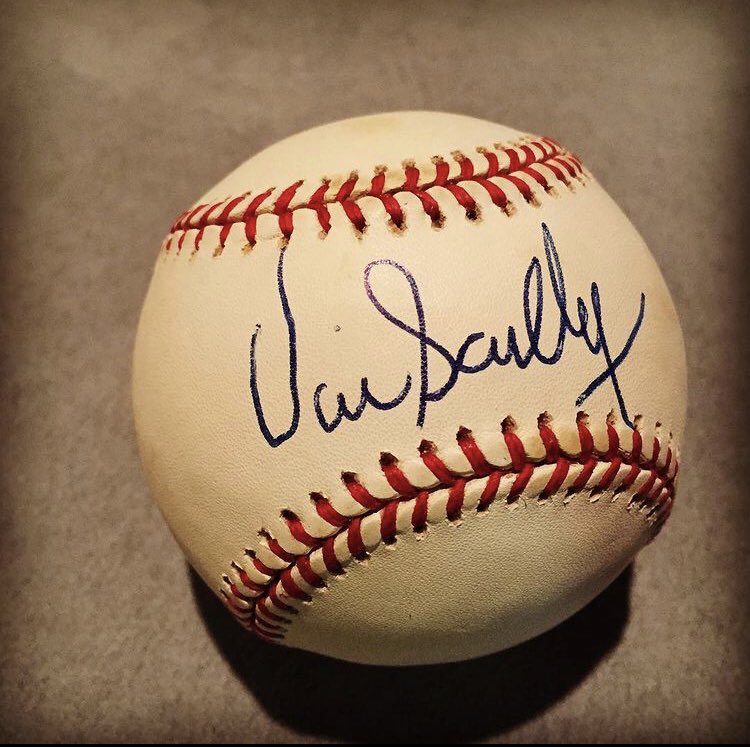 I nervously waited outside the press lounge for him, the singular time in all my years of working in baseball. His words as he signed: "Why in the world would someone want my autograph?" #ITFDB