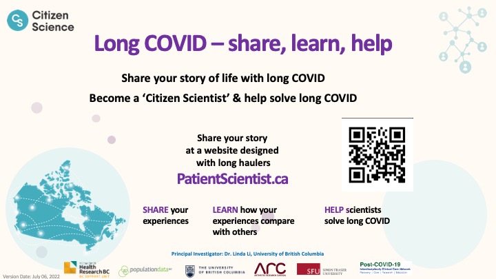 Alison Hoens (@physioktbroker) on Twitter photo <a href="/LongCovidGroup/">Covid Long-Haulers Support Group Canada</a> <a href="/PatientsCanada/">Patients Canada</a> <a href="/patientslikeme/">PatientsLikeMe</a>
Are you a #longhauler? Share your journey anonymously. See how your symptoms compare with others. Guide research on #LongCovid. Visit patientscientist.ca #CitizenScientist <a href="/LongCovidGroup/">Covid Long-Haulers Support Group Canada</a> <a href="/PatientsCanada/">Patients Canada</a> <a href="/patientslikeme/">PatientsLikeMe</a>
Are you a #longhauler? Share your journey anonymously. See how your symptoms compare with others. Guide research on #LongCovid. Visit patientscientist.ca #CitizenScientist