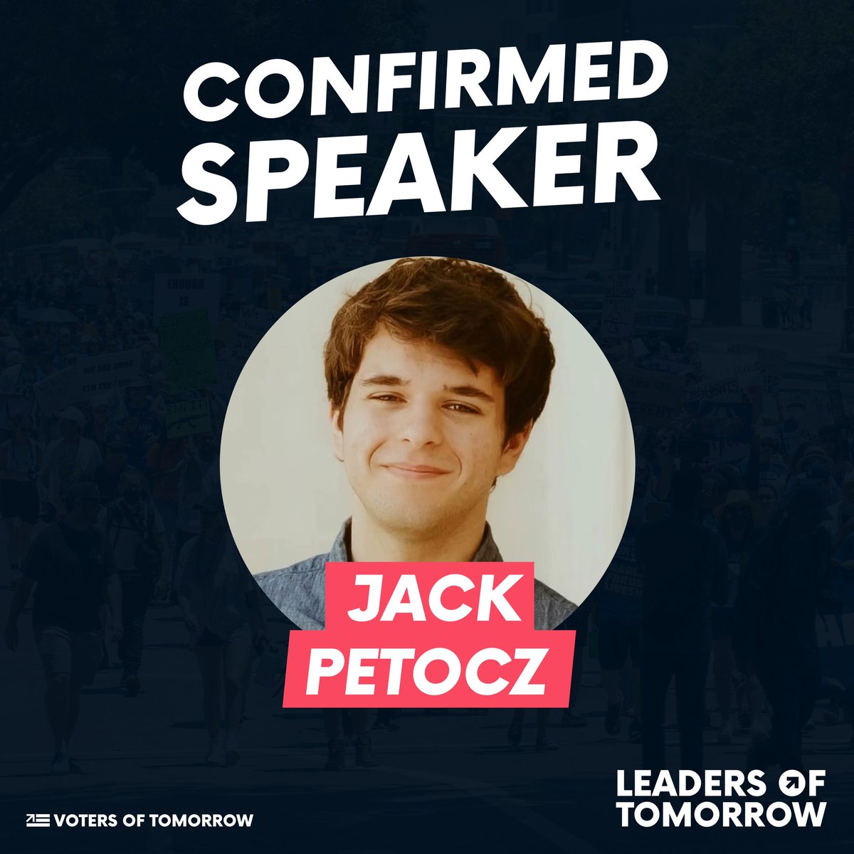 One of the lead organizers of the Don’t Say Gay walkouts in Florida, @jackpetocz is a recurring character in Ron DeSantis’ nightmares. We are excited to welcome him to #LeadersOfTomorrow.