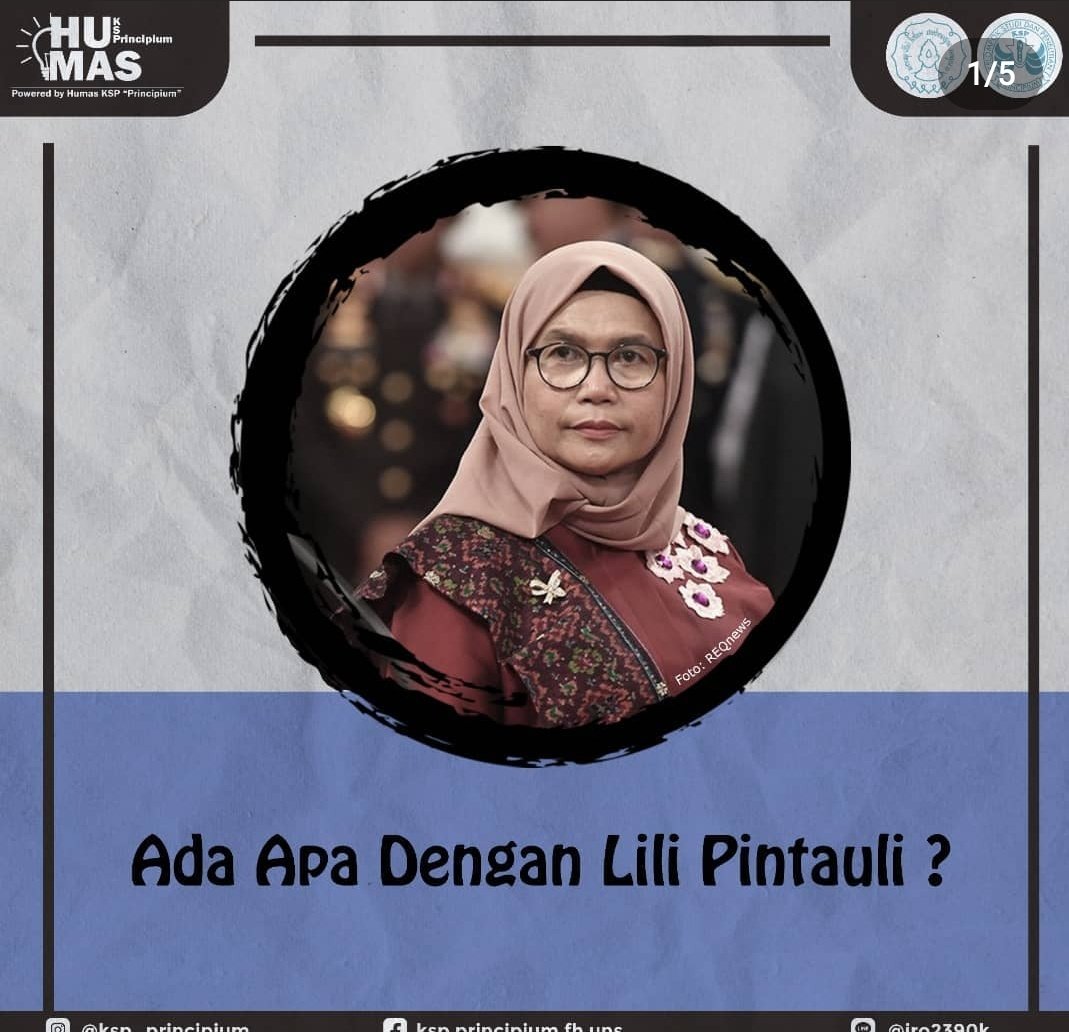 KSP_Principium's tweet photo. Halo Principiumers!👋🏻

Beberapa hari terakhir ini, sedang ramai diperbincangkan sosok seorang wakil Komisi Pemberantasan Korupsi (KPK) terpilih periode 2019-2023 yaitu Lili Pintauli Siregar. https://t.co/R7SgBwZfoN