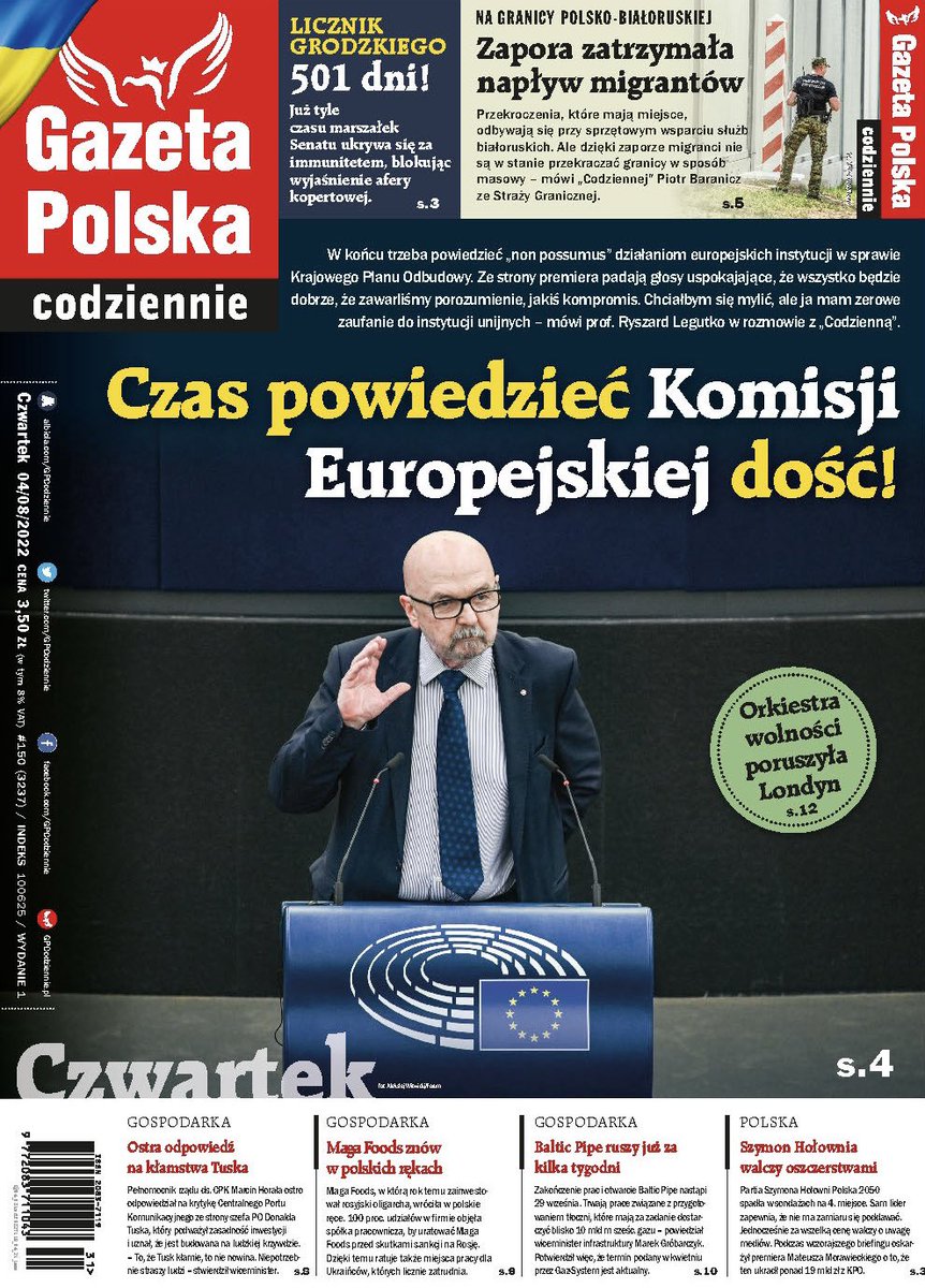 GPCodziennie's tweet photo. Polecamy czwartkowe wydanie #GPC:
⁃ Adrian #Siwek: Wywiad z prof. Ryszardem Legutką, europosłem @pisorgpl
- @hubo_kowalski: Zapora zatrzymała masowy napływ migrantów
⁃ Jacek #Szpakowski: Zielona energia dla każdego
Czytaj więcej na » https://t.co/EDVldJkeHO https://t.co/ouM4Ub3hOs