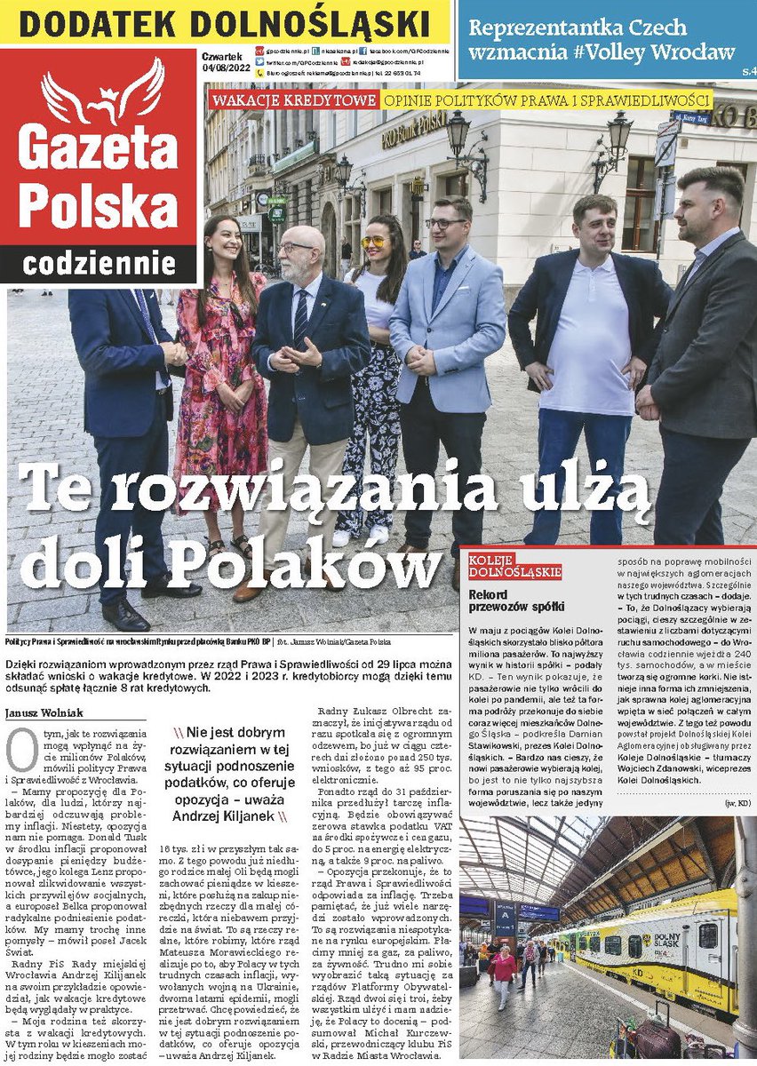 GPCodziennie's tweet photo. Polecamy czwartkowe wydanie #GPC:
⁃ Adrian #Siwek: Wywiad z prof. Ryszardem Legutką, europosłem @pisorgpl
- @hubo_kowalski: Zapora zatrzymała masowy napływ migrantów
⁃ Jacek #Szpakowski: Zielona energia dla każdego
Czytaj więcej na » https://t.co/EDVldJkeHO https://t.co/ouM4Ub3hOs
