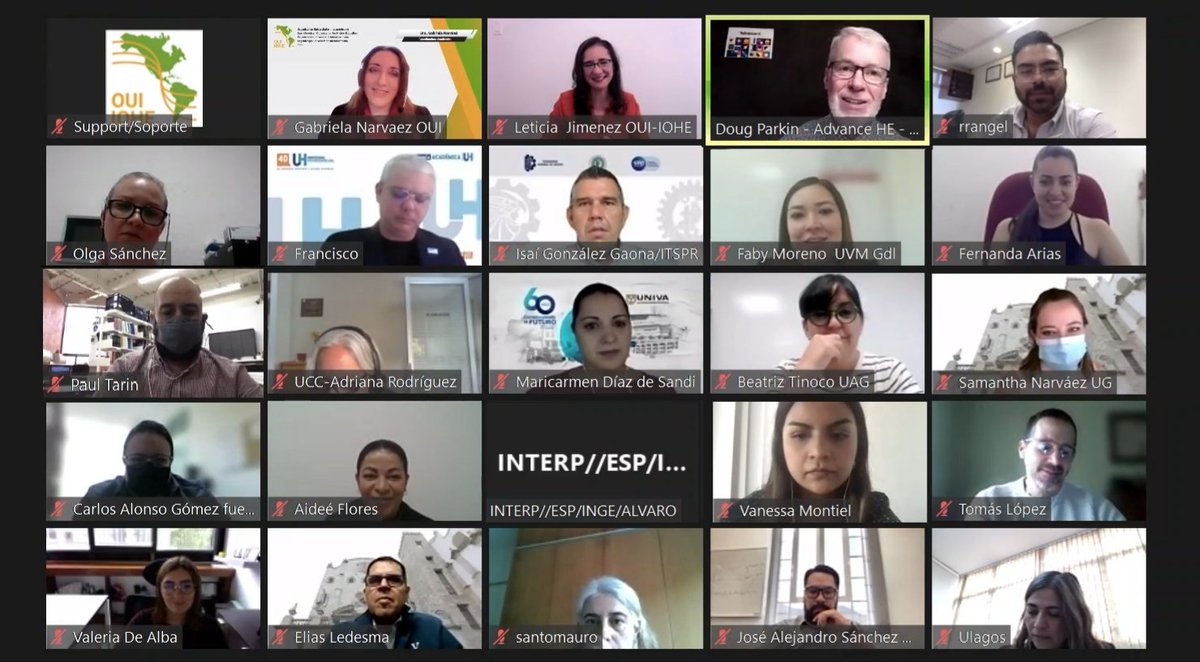 letyjimenezglz's tweet photo. Iniciamos el #CursoIGLUVirtual2022 con una conferencia de lujo. Doug Parkin, Asesor principal de Liderazgo y Gestión, @AdvanceHE compartió con los 48 asistentes acerca del liderazgo en la educación superior, los retos actuales y la toma de decisiones. https://t.co/ugw6ehjmyi