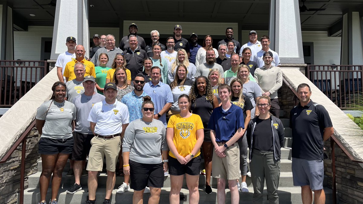 So much 🐯 pride &amp; 💛🖤. I’m so happy (almost all of) our #TeamDePauw family were able to be together today.  Here’s to a great year <a href="/DePauwAthletics/">DePauw Tigers</a>!