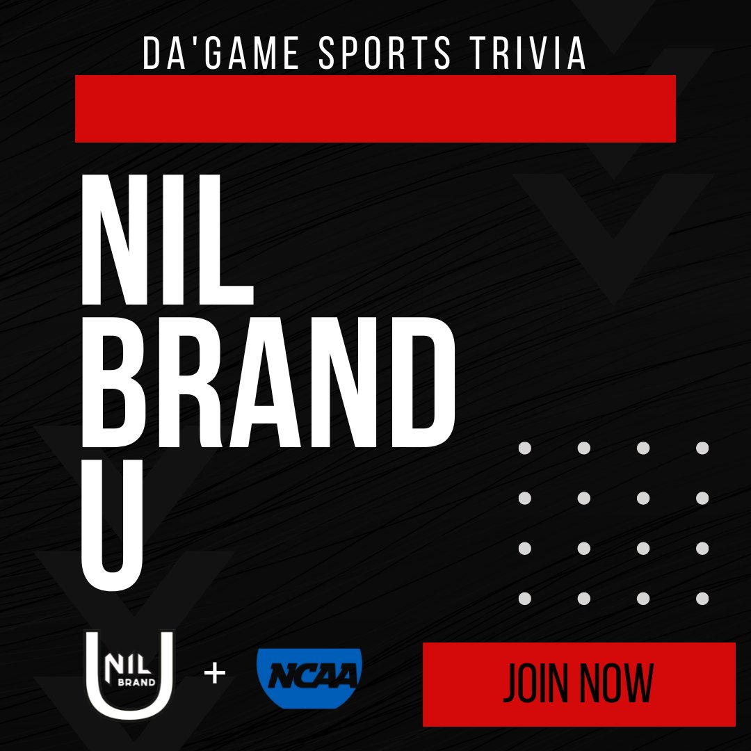 DaGameApp's tweet image. Are you a NCAA College athlete? Sign up now through Da’Game sports trivia app to become an NIL Brand U partner! @nil_brandu 

⬇️FREE DOWNLOAD LINK IN BIO

📩DM FOR MORE INFO