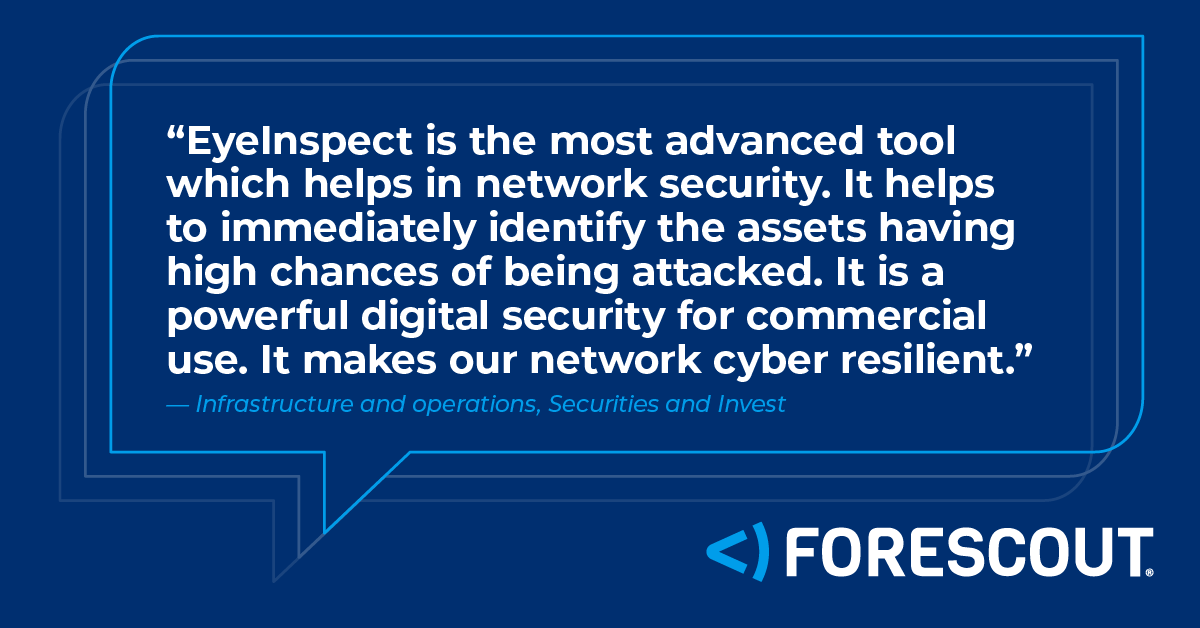 #TRUTH 
Forescout Frontline leverages eyeInspect as the initial capability to gain insight into risks, vulnerabilities and threats we need to hunt for during our engagements!