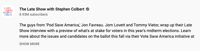 NYCubsFan's tweet image. Got around to watching the @PodSaveAmerica guys on @colbertlateshow and feeling @jonlovett doesn't get the respect he deserves.