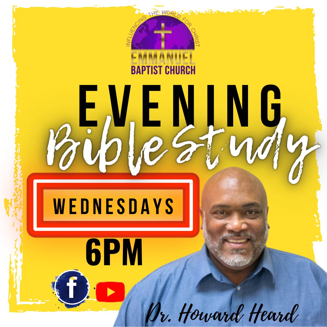 EmmanuelBC's tweet image. Its bible study time at Emmanuel Baptist Church. Join us at 6:00 pm! There is space for you in the sanctuary or online.