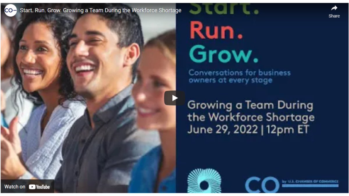 Our partners at @growwithco present, 'CO— Start. Run. Grow. Growing a Team During the Workforce Shortage:' ow.ly/sgG450Ka1C7 #futureofwork #companyculture