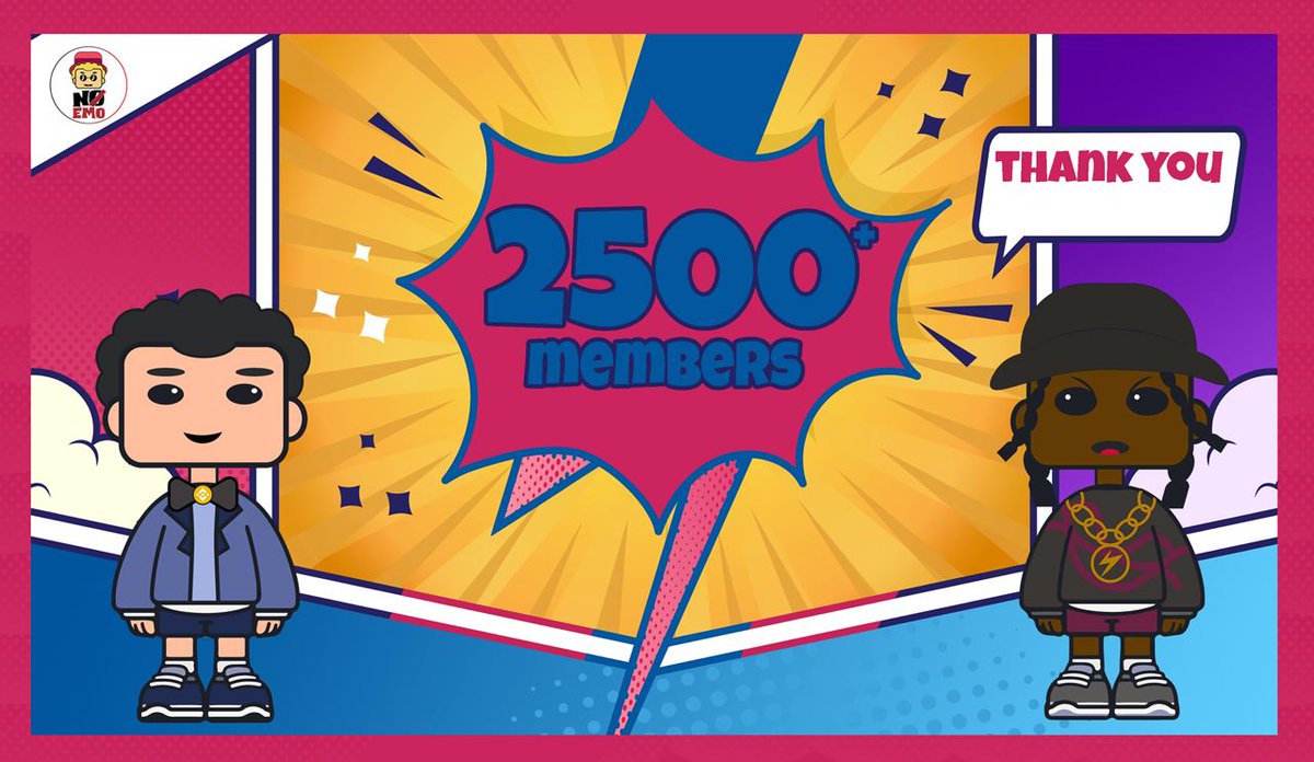 NoEmoNFTs's tweet photo. 🎉  ANOTHER GREAT NEWS, HEY NOEMO COMMUNITY, OUR GROUP NOW HAS +2500 MEMBERS! 🔥

THANKS FOR EVERYONE WHO SUPPORT US FROM THE BEGINNIG, AND WHO CONTINUE TO SUPPORT US TOO! 💜

AS A FAMILY, WE’RE CRAFTING THE FUTURE; ONE STEP AT A TIME. https://t.co/HVqHRIjZHr