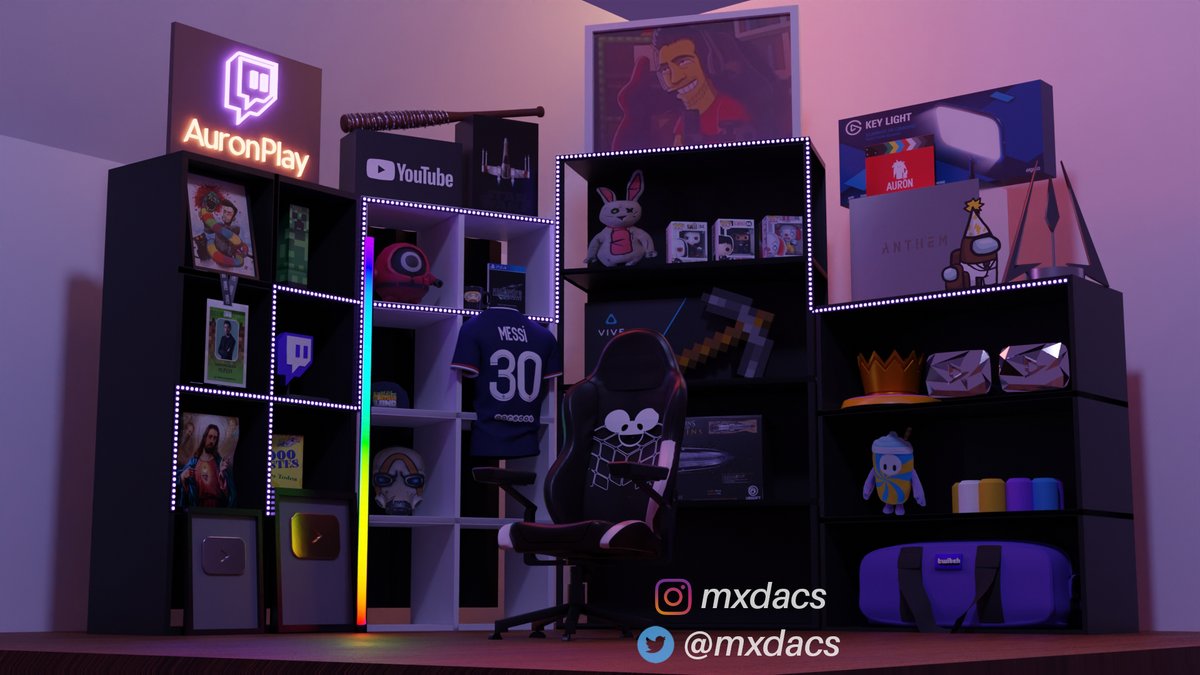 mxdacs's tweet photo. Recreación 3d del SetUp del viejo sabrosos @auronplay https://t.co/Yyj4w2Vs7D