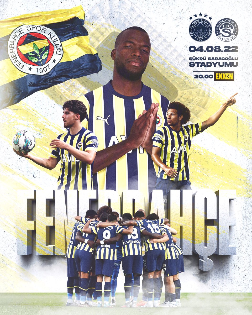 🏆 #UEL Üçüncü Ön Eleme 1. Maç
🆚 Slovacko 
🗓 4 Ağustos Perşembe 
🕗 20.00
📍 <a href="/ulkerstadyumu/">Ülker Stadyumu</a>
📺 <a href="/exxentr/">Exxen</a> 
📲 #FBvSLV