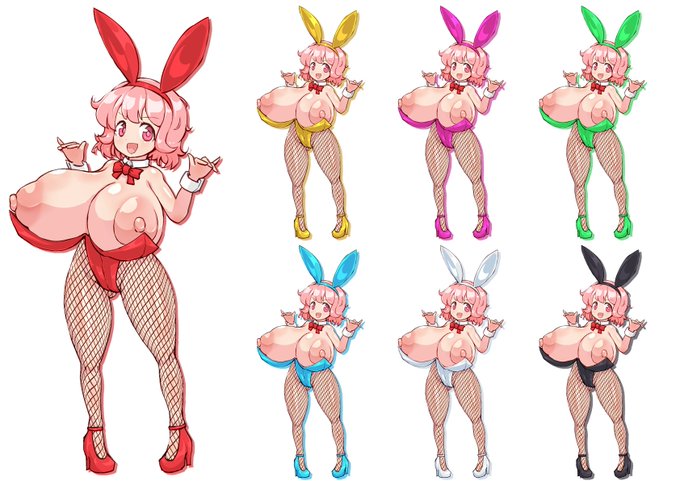 🐰👯‍♀️かきおわった
なんか楽しくなってきたので色バリとかも 