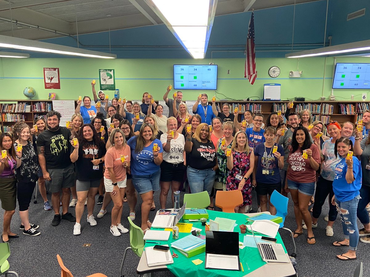Today our instructional staff united and celebrated for earning a school grade of a high "C".  This is a huge accomplishment considering the challenges of the past 2 years with COVID.  We are off to an amazing start and we have high hopes for the new year!  🌱#CAESGrowingTogether